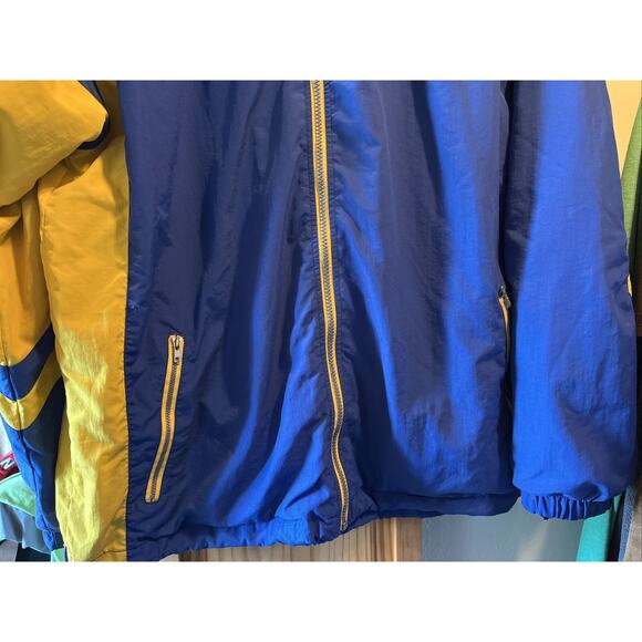 Tonix Blue Warm Up Track Jacket Men’s Size L Vintage Yellow Full Zip Long Sleeve - Picture 4 of 15